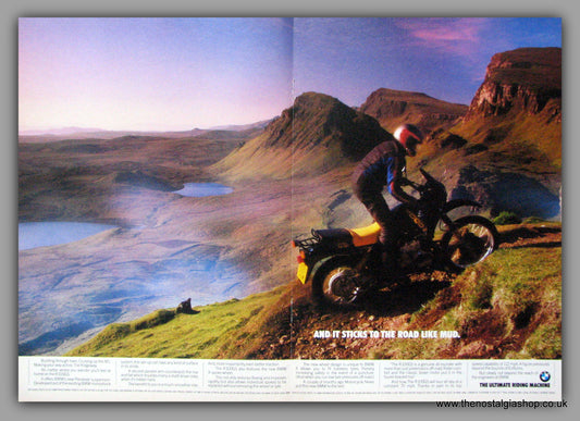 BMW R100GS Motorcycle. Vintage Advert 1988 (ref AD51531)
