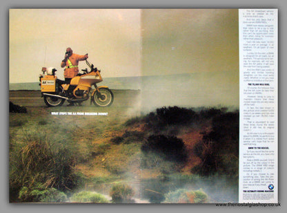 BMW R80 Motorcycles Used by the AA. Vintage Advert 1987 (ref AD51534)