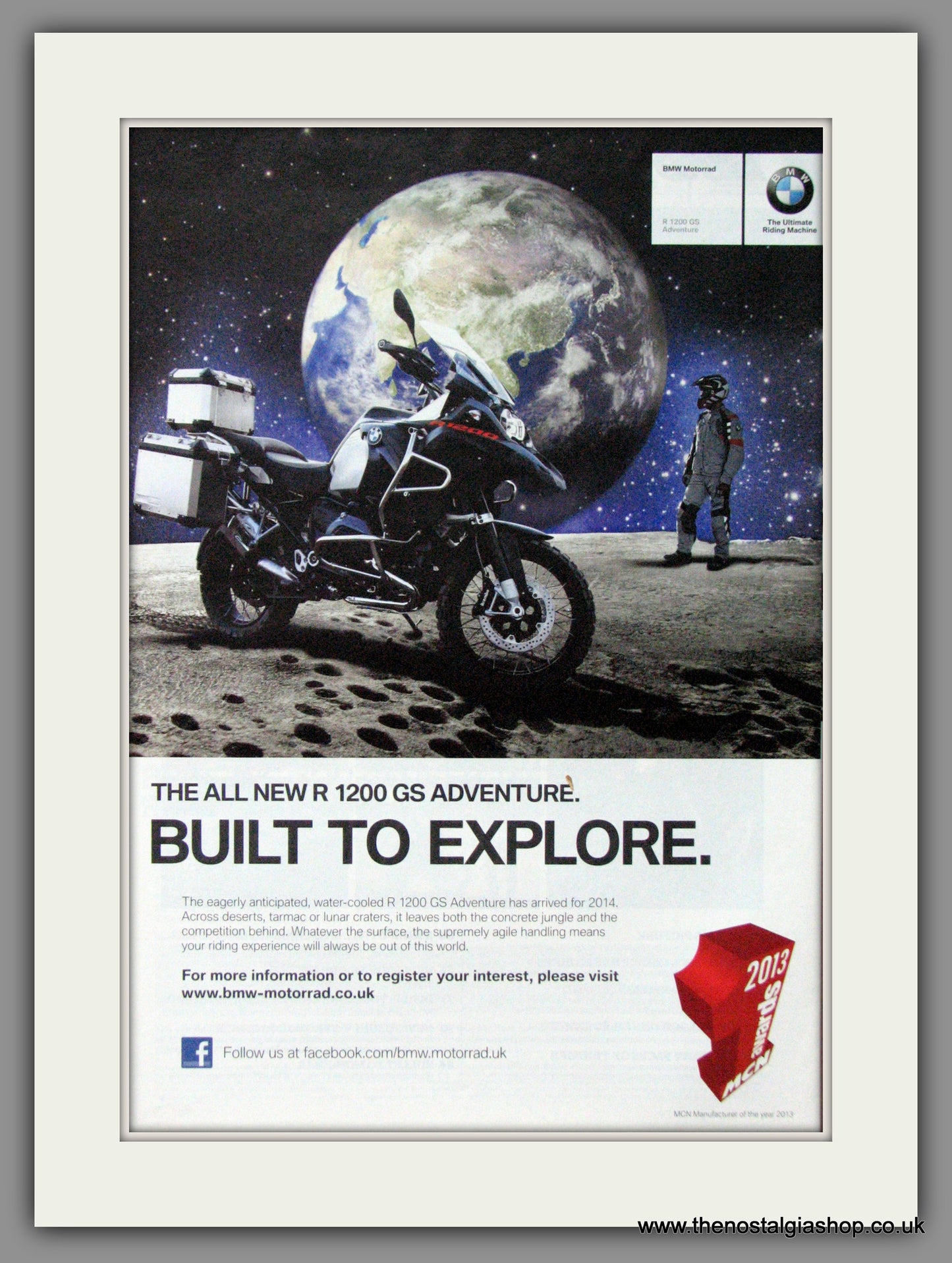 BMW R 1200 GS  Motorcycle. 2014 Original Advert (ref AD51538)