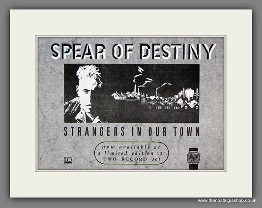 Spear Of Destiny. Strangers In Our Town. Original Vintage Advert 1987 (ref AD56351)