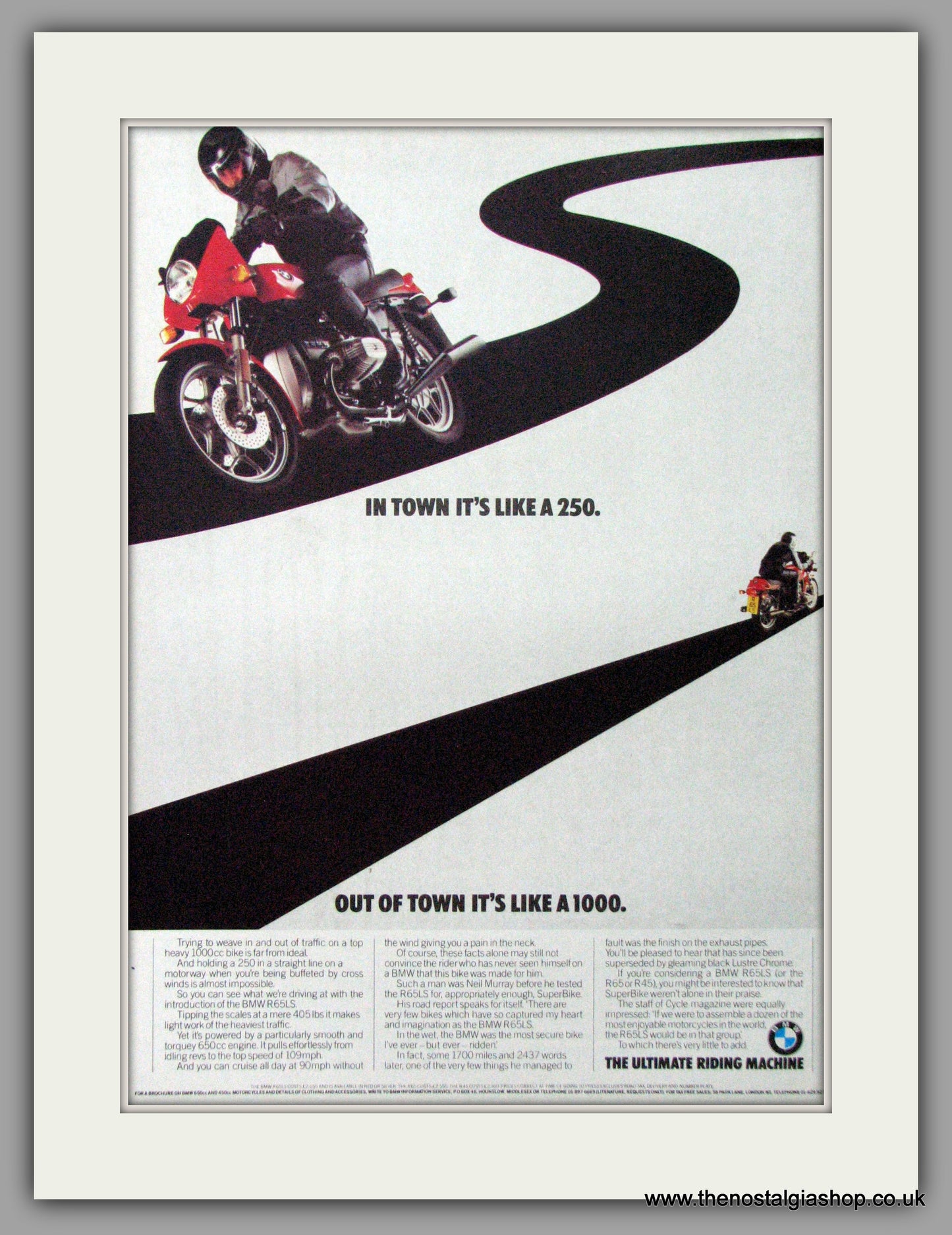 BMW R65LS Motorcycle. 1983 Original Advert (ref AD51583)