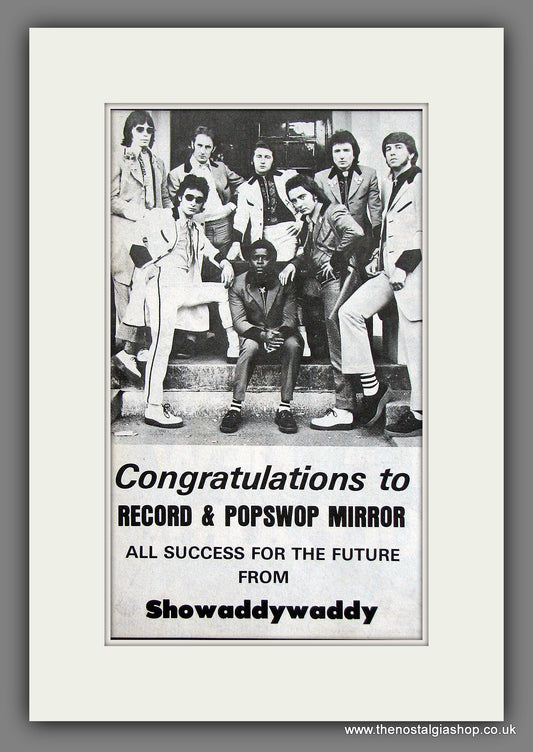 Showaddywaddy. Congratulations. Original Vintage Advert 1974 (ref AD56360)