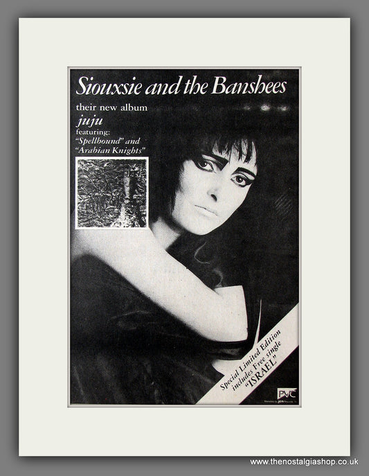 Siouxsie And The Banshees Ju Ju. Original Vintage Advert 1981 (ref AD56374)