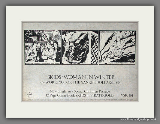 Skids Woman In Winter. Original Vintage Advert 1980 (ref AD56382)