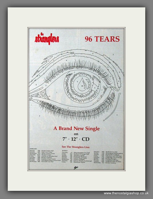 Stranglers (The) 96 Tears. Original Vintage Advert 1990 (ref AD56393)