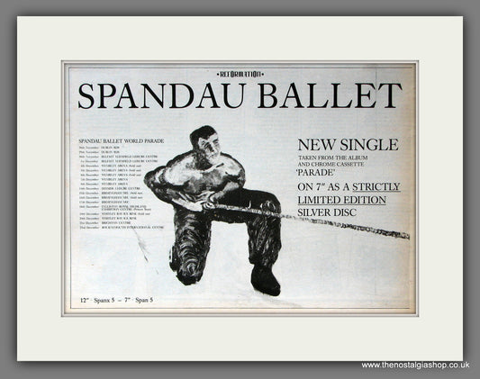 Spandau Ballet Parade. Original Vintage Advert 1984 (ref AD56400)