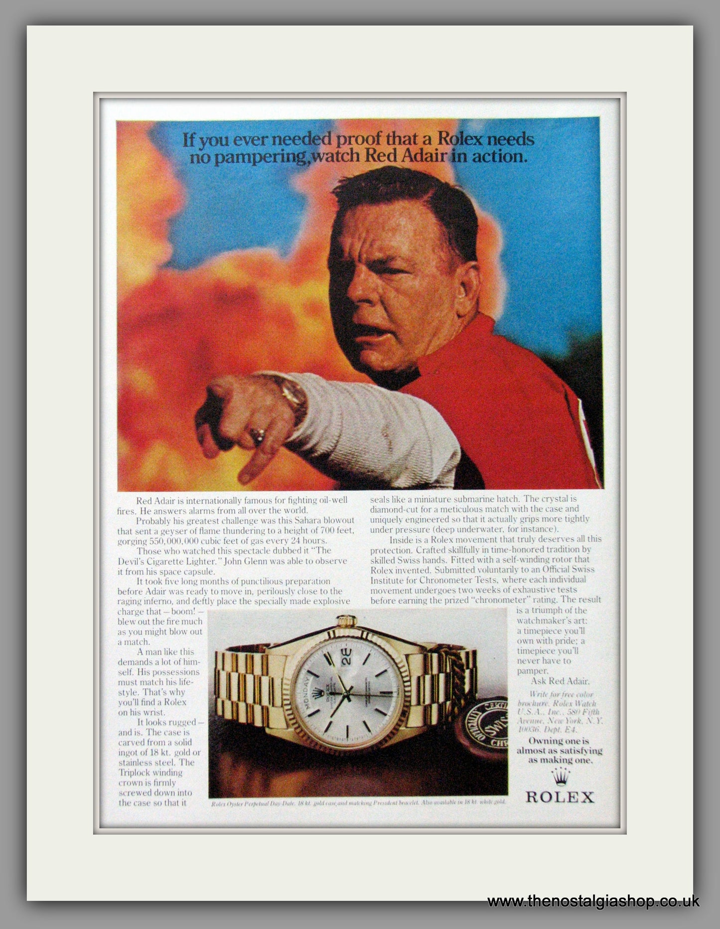 Rolex Oyster Perpetual Day-Date Watch Original Advert 1973 (ref AD51666)