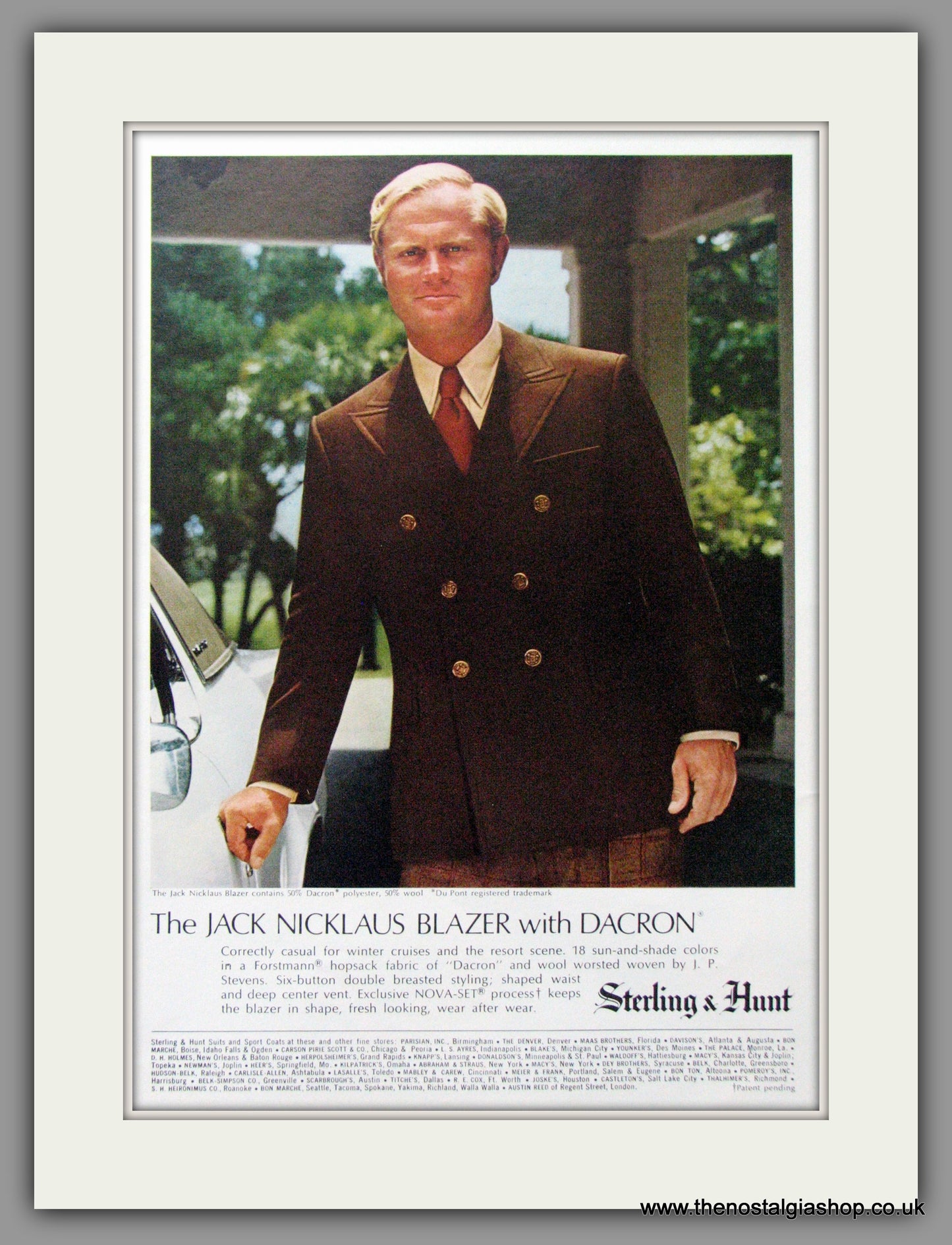 Dacron Blazer with Jack Nicklaus, Original Advert 1970 (ref AD51637)