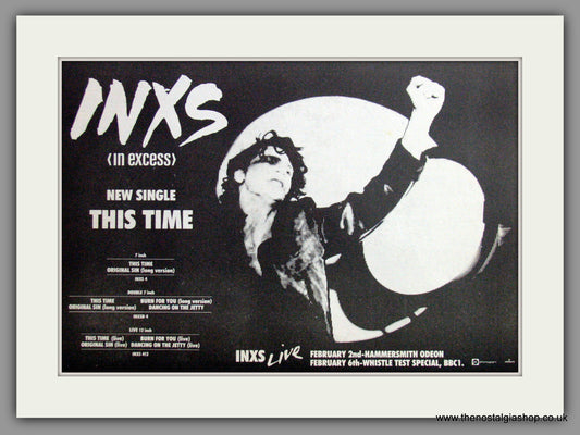 INXS This Time. 1986 Original Advert (ref AD51723)