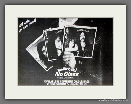 Motorhead No Class. Original Vintage Advert 1979 (ref AD56428)