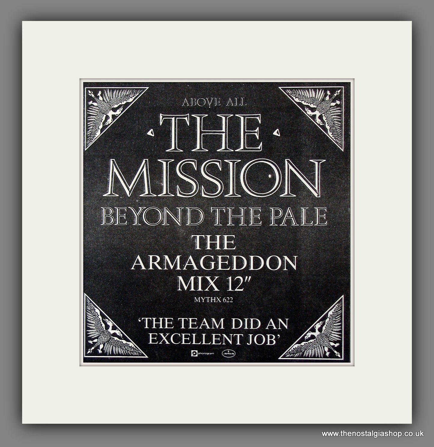 Mission (The) Beyond The Pale. Original Vintage Advert 1988 (ref AD56431)