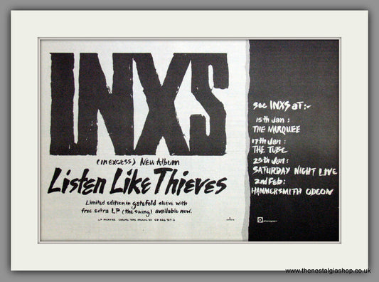 INXS Listen Like Thieves. 1986 Original Advert (ref AD51724)