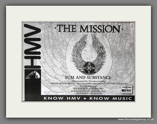 Mission (The) Sum And Substance. Original Vintage Advert 1994 (ref AD56436)