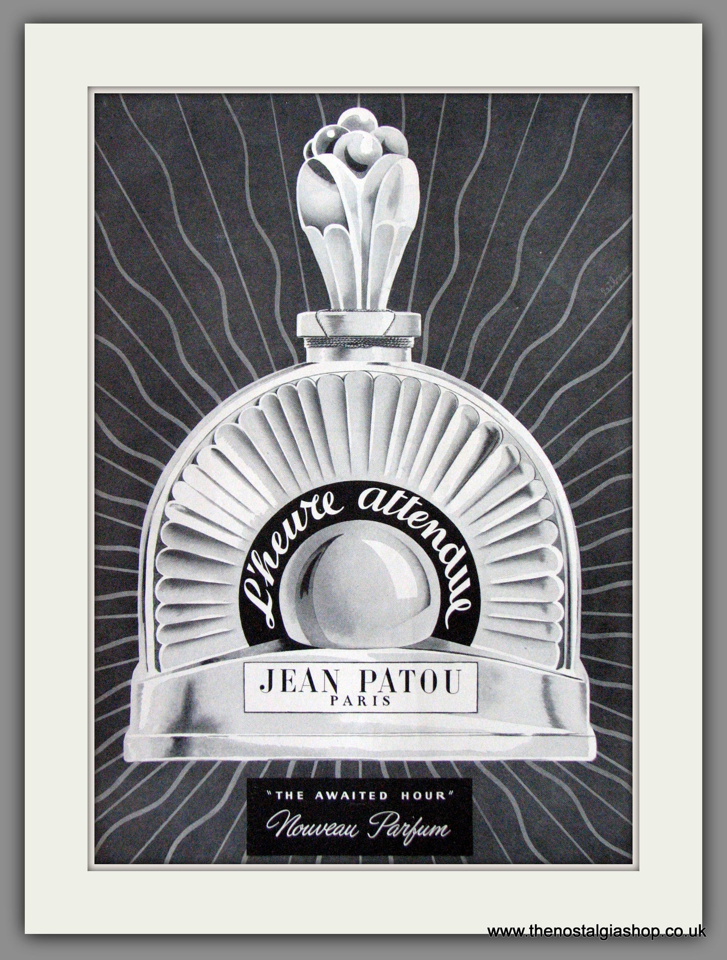 Jean Patou L'Heure Attendue. Paris. Perfume. Original Advert 1949 (ref AD51673)