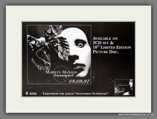 Marilyn Manson Tourniquet. Original Vintage Advert 1997 (ref AD56448)