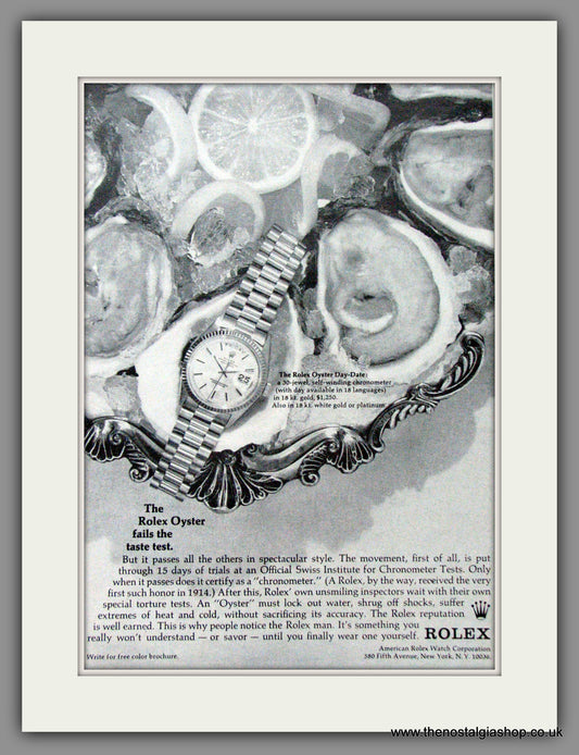 Rolex Oyster Day-Date. Original Advert 1971 (ref AD51818)