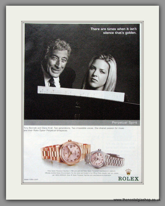 Rolex Perpetual Spirit with Tony Bennet and Diana Krall. Original Advert 2001 (ref AD51848)