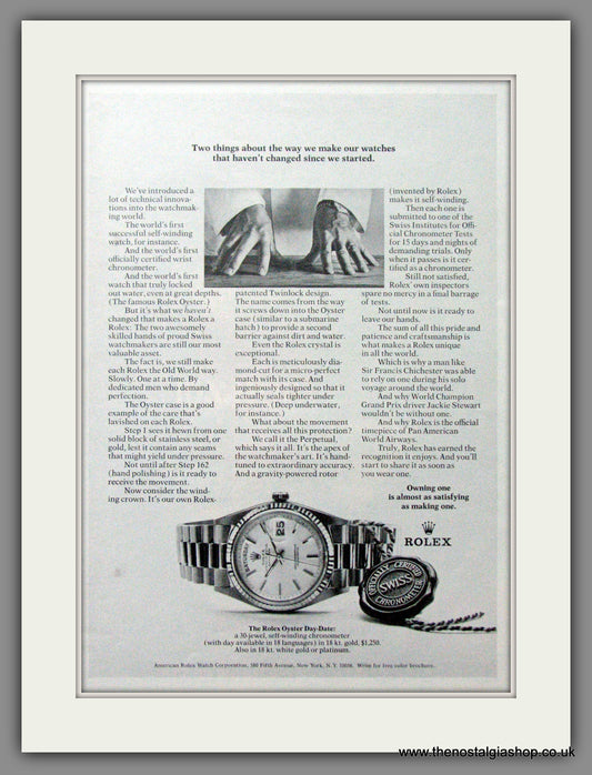 Rolex Oyster Day-Date. Original Advert 1971 (ref AD51832)