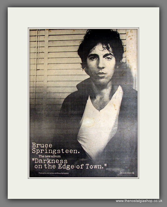 Bruce Springsteen. Darkness On The Edge Of Town. Vintage Advert 1978 (ref AD14117)