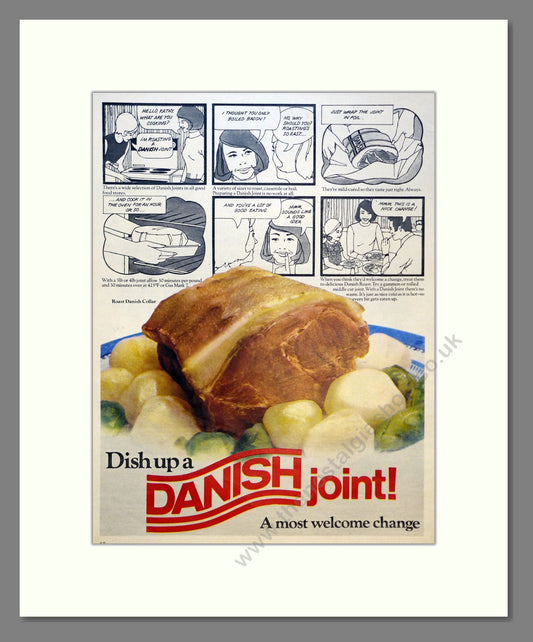 Danish Bacon Joint. Vintage Advert 1973 (ref AD301443)