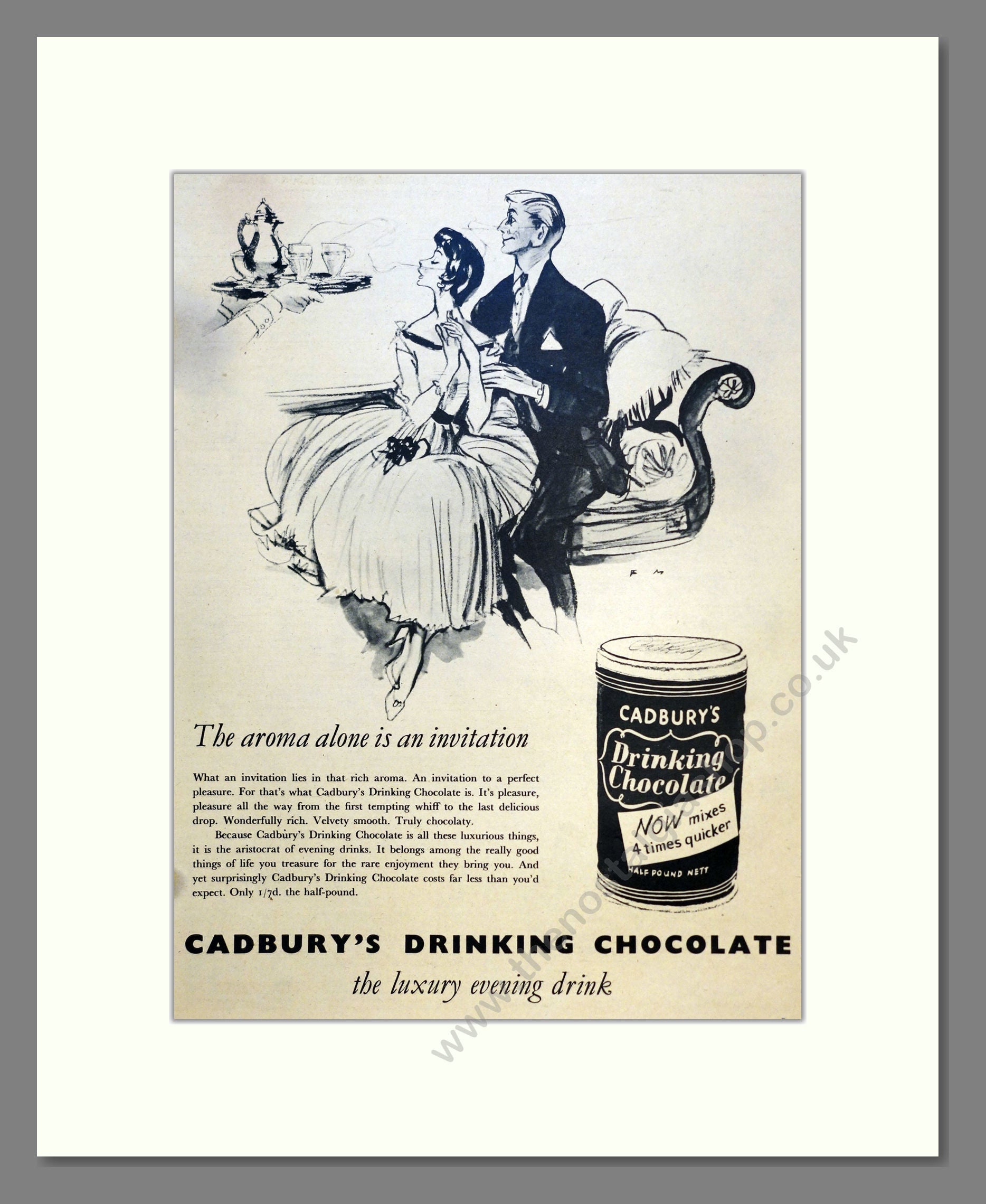 Cadbury's Drinking Chocolate. Vintage Advert 1955 (ref AD301476) – The ...