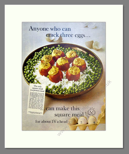 Eggs. Vintage Advert 1961 (ref AD301501)