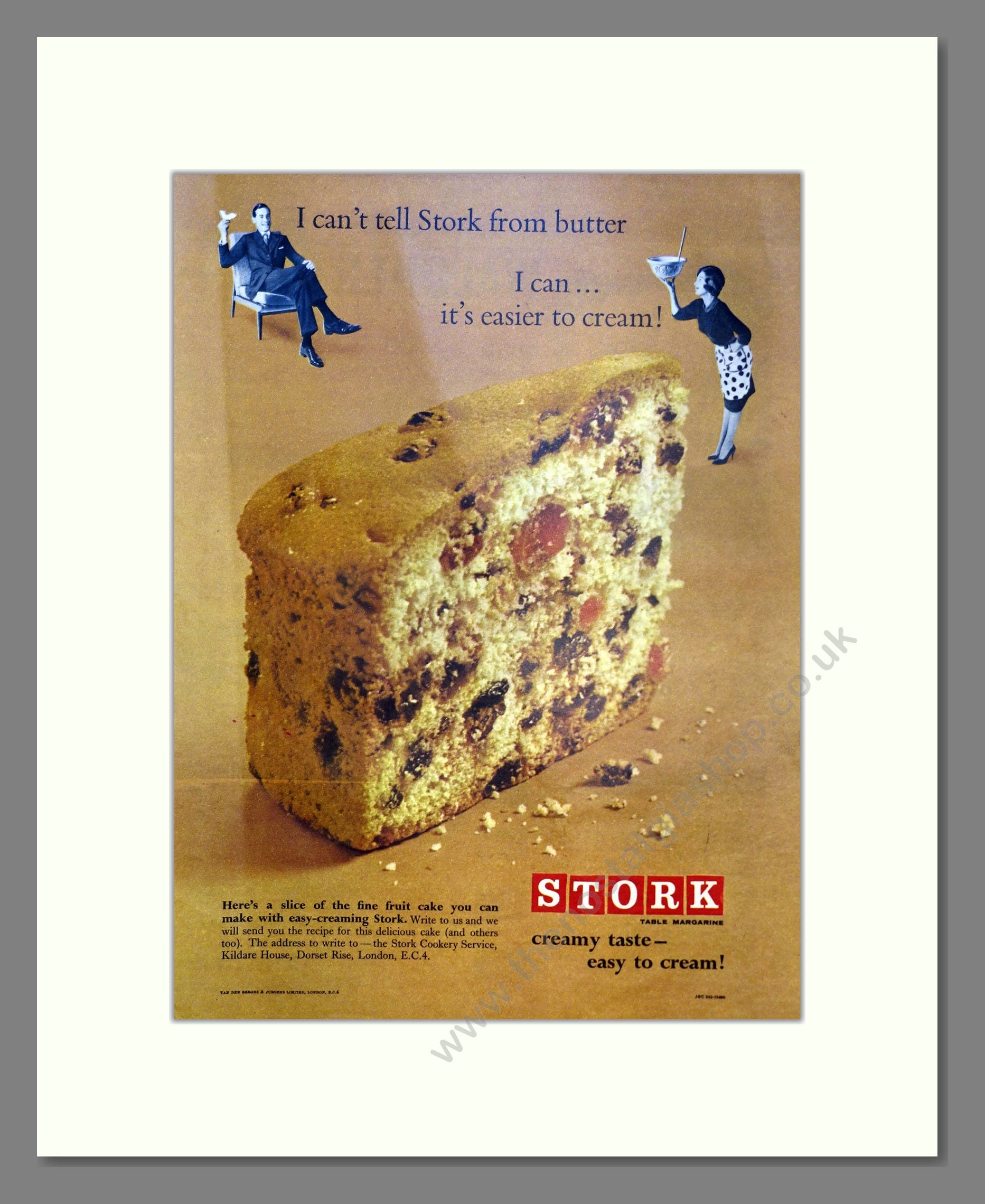 Stork Margarine. Vintage Advert 1961 (ref AD301521)