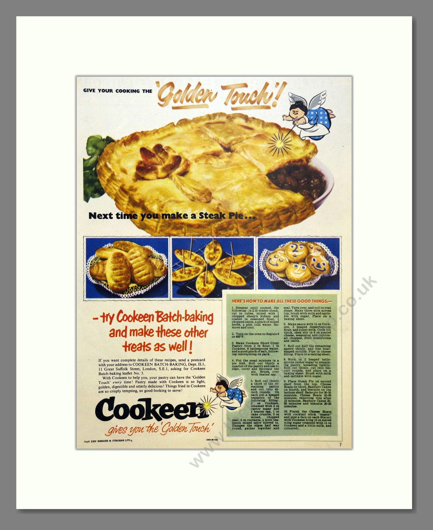 Cookeen Vegetable Fat. Vintage Advert 1955 (ref AD301546)