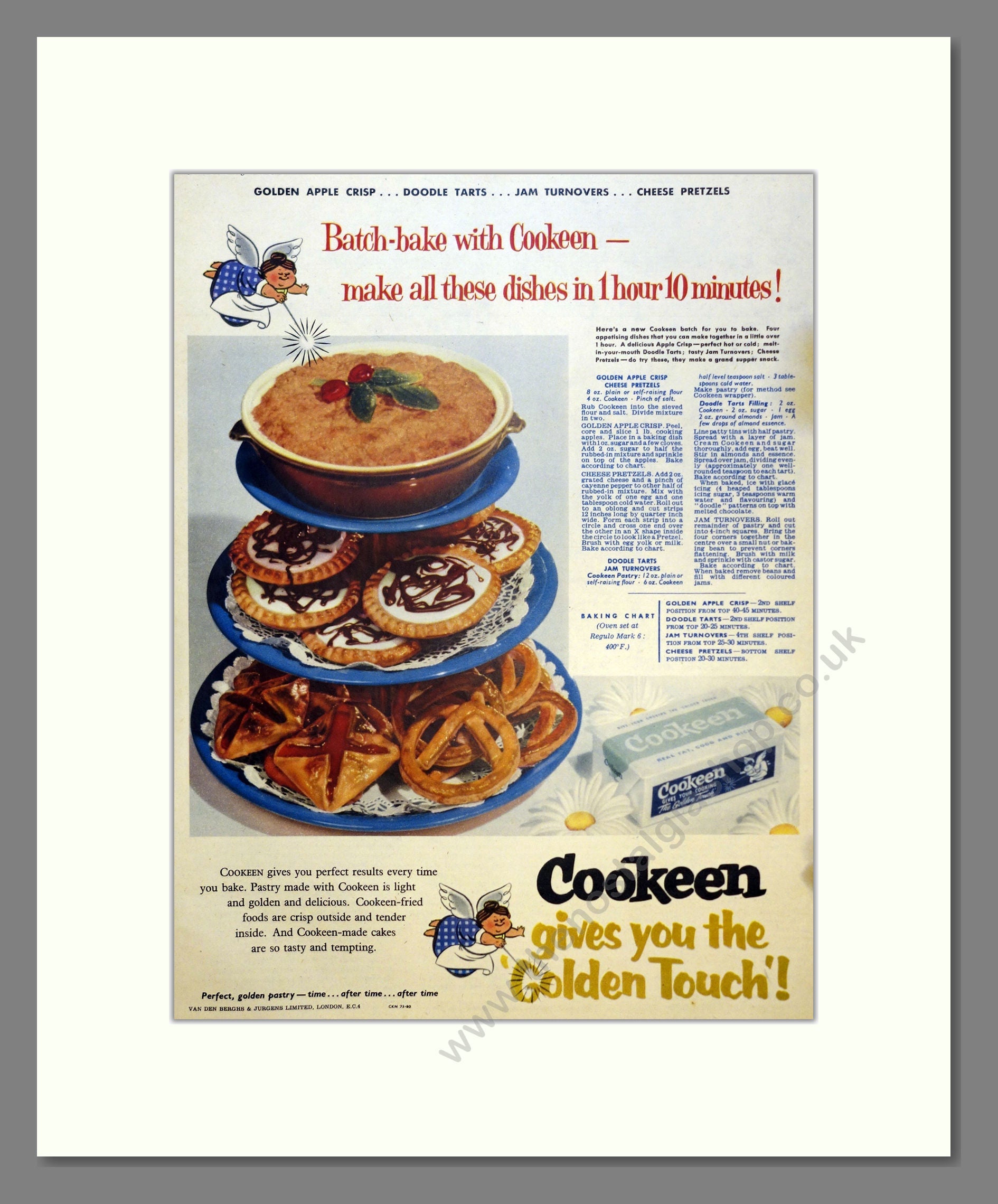 Cookeen Vegetable Fat. Vintage Advert 1955 (ref AD301552)