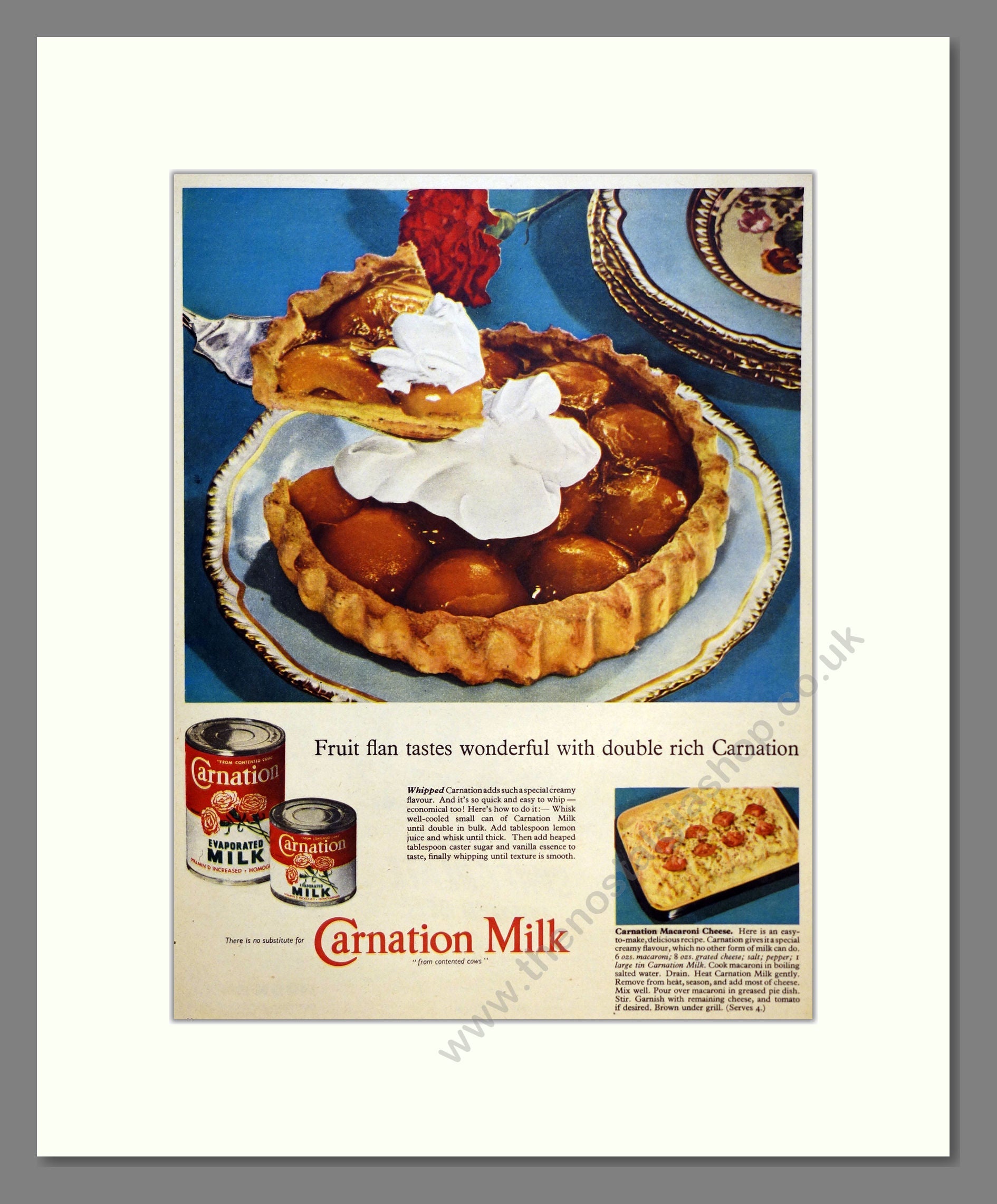 Carnation Milk. Vintage Advert 1955 (ref AD301621)