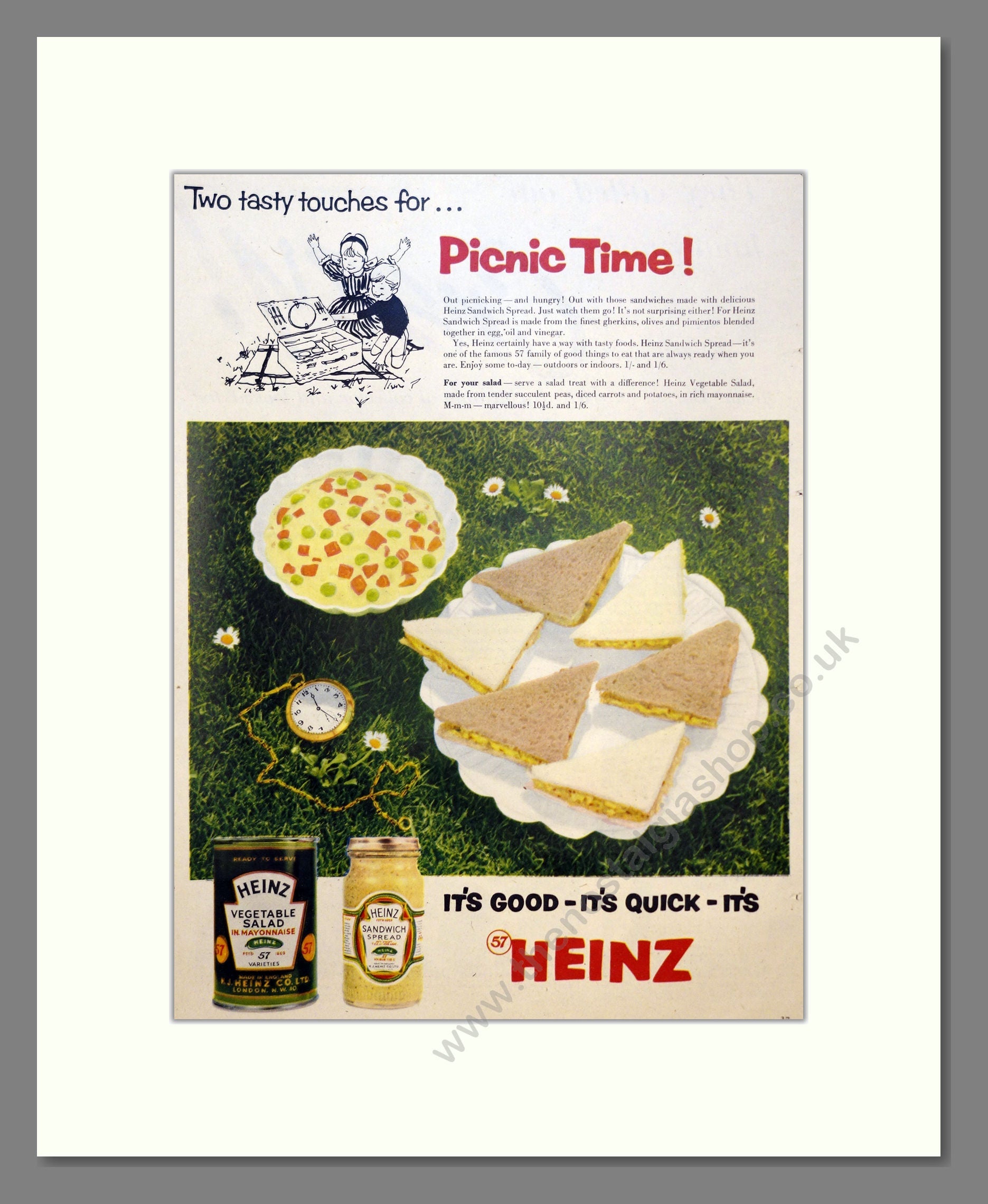 Heinz Salad Cream. Vintage Advert 1955 (ref AD301627)