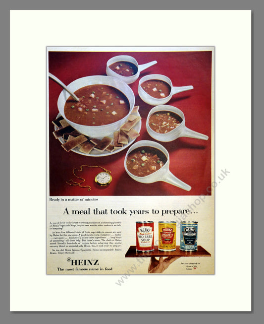 Heinz Tinned Food. Vintage Advert 1954 (ref AD301630)