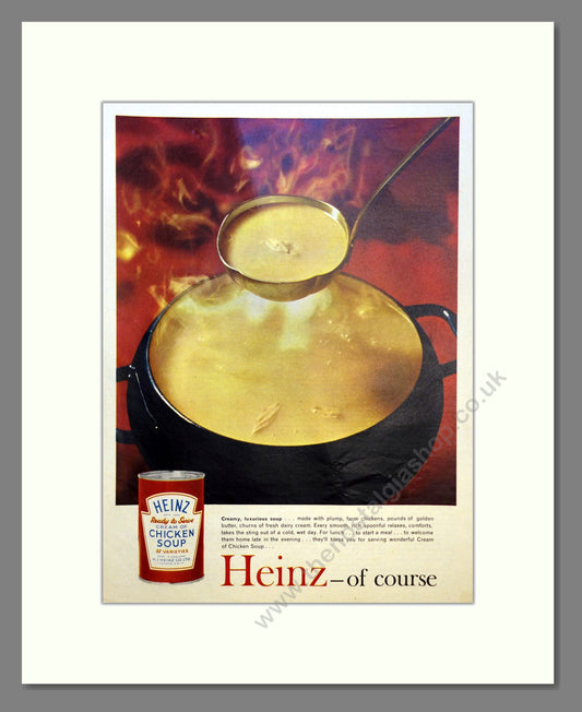 Heinz Chicken Soup. Vintage Advert 1961 (ref AD301633)