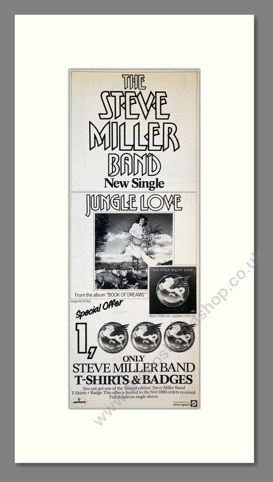 Steve Miller Band - Jungle Love. Vintage Advert 1977 (ref AD201135)