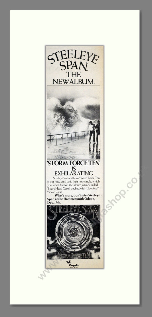 Steeleye Span - Storm Force Ten. Vintage Advert 1977 (ref AD201138)