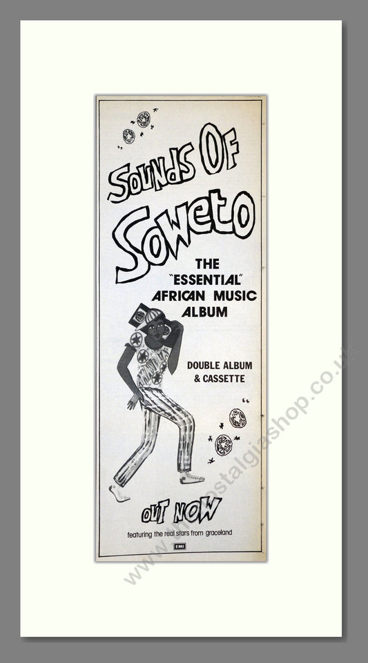 Sounds Of Soweto - Essential African Music. Vintage Advert 1987 (ref AD201146)