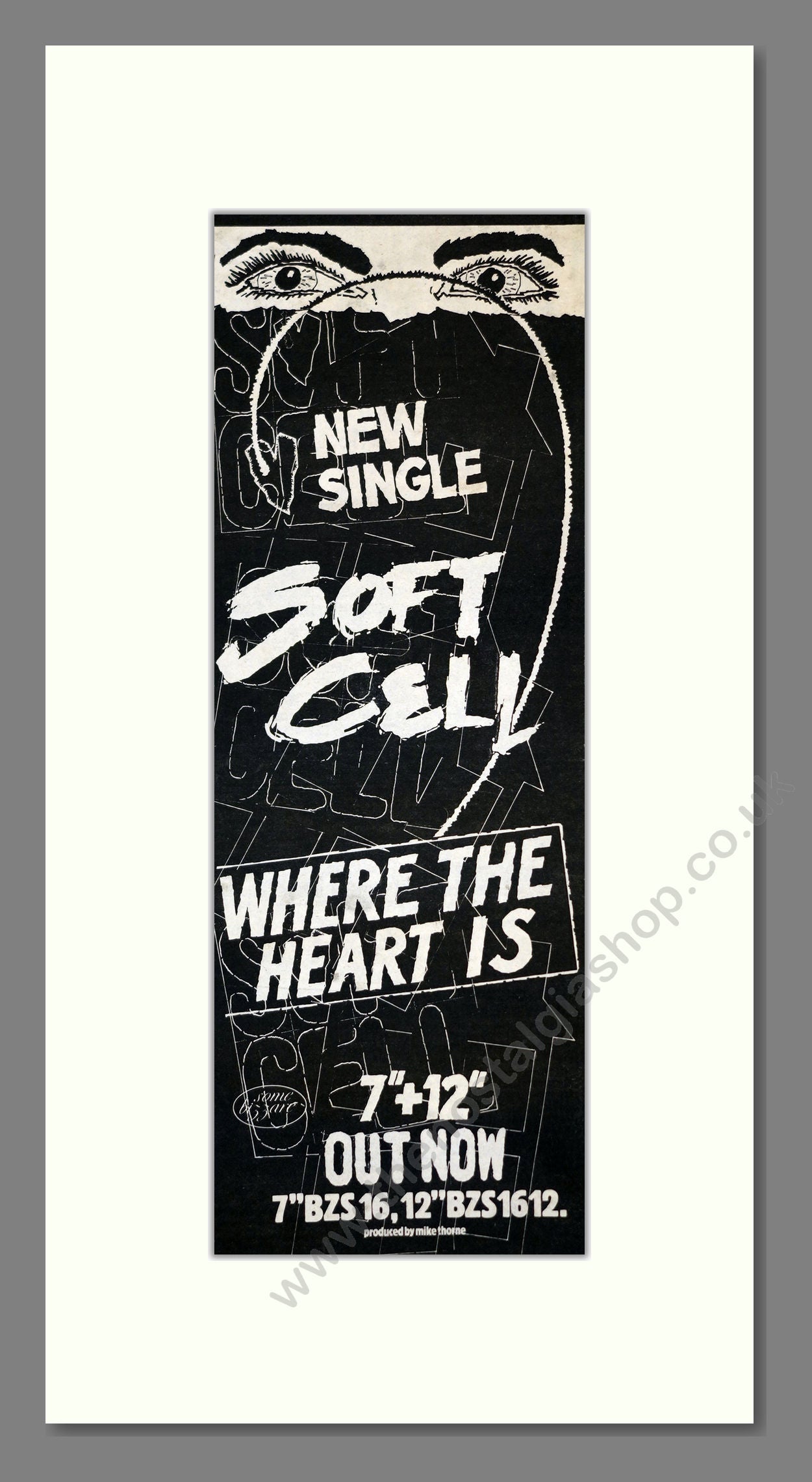 Soft Cell - Where The Heart Is. Vintage Advert 1982 (ref AD201165)