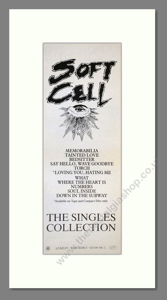 Soft Cell - Singles Collection. Vintage Advert 1986 (ref AD201166)