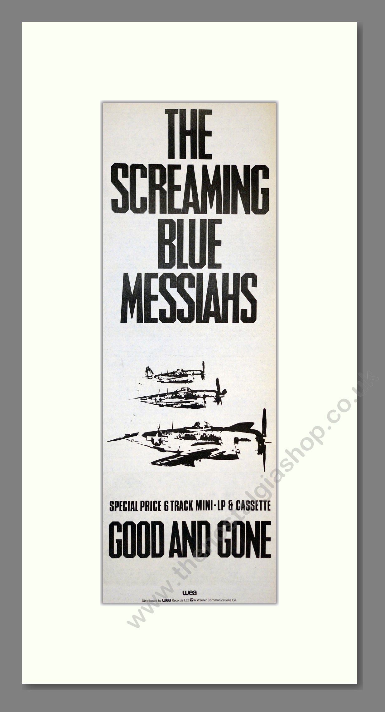 Screaming Blue Messiahs (The) - Good And Gone. Vintage Advert 1985 (ref AD201196)