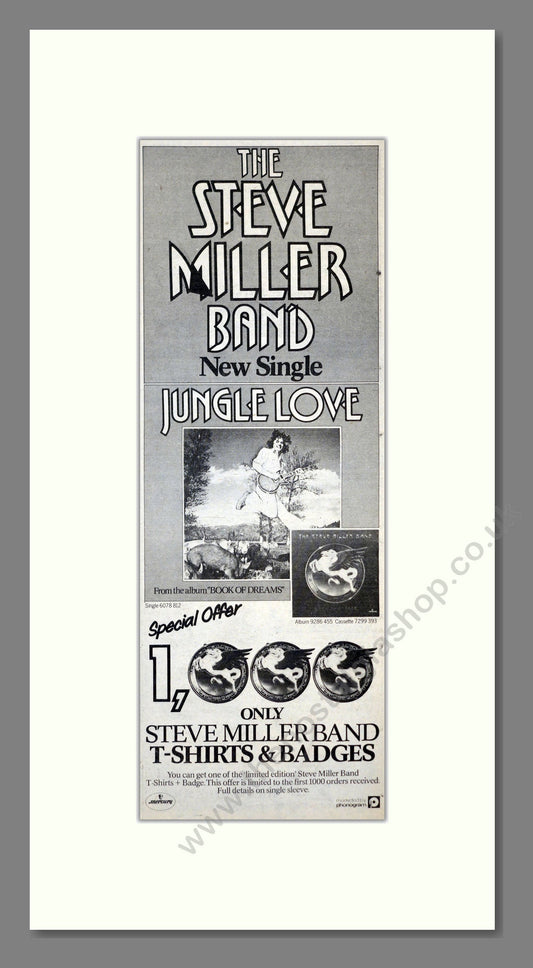 Steve Miller Band - Jungle Love. Vintage Advert 1977 (ref AD201199)