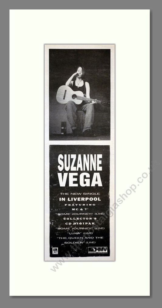 Suzanne Vega - In Liverpool. Vintage Advert 1992 (ref AD201213)