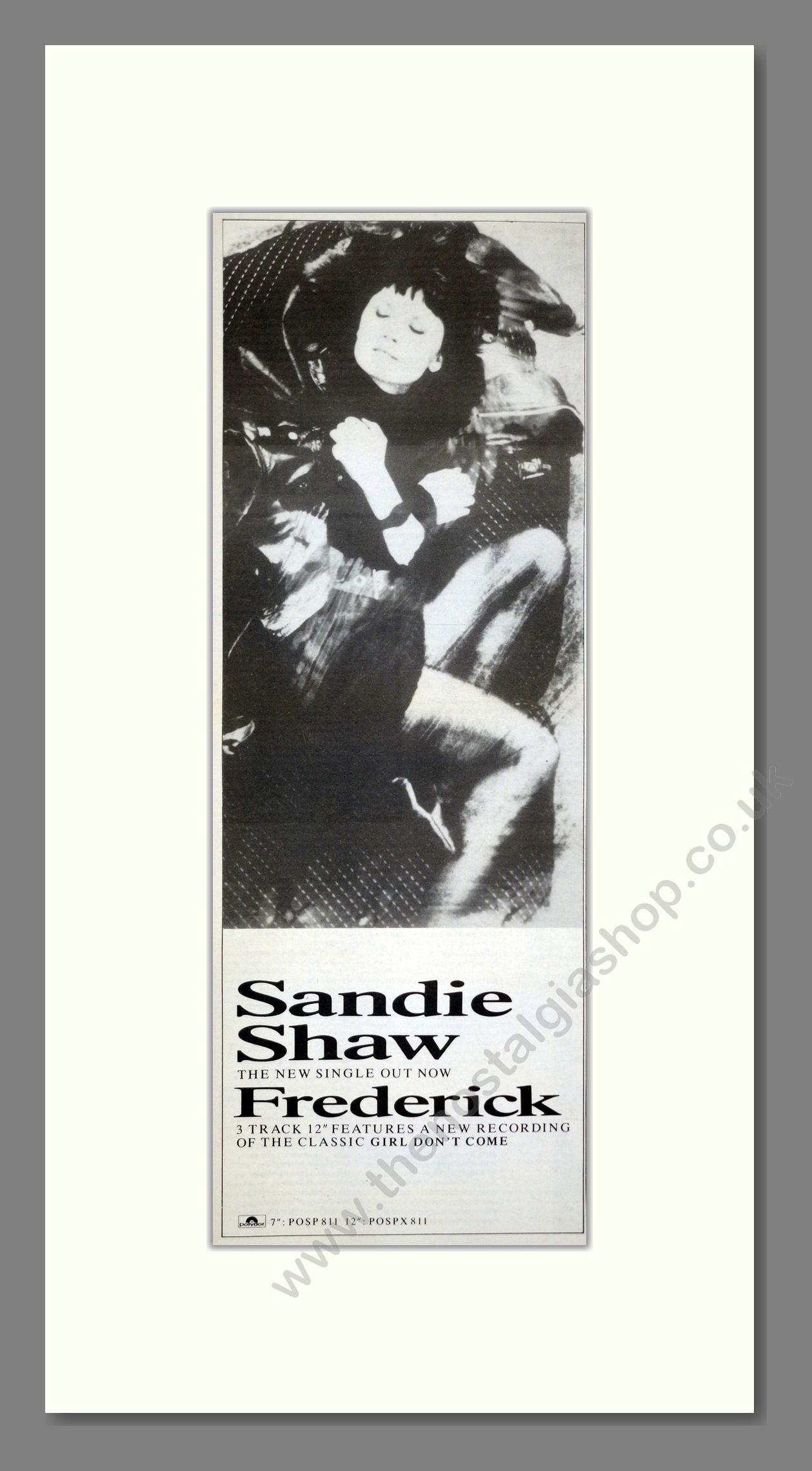 Shandy Shaw - Frederick. Vintage Advert 1986 (ref AD201248)