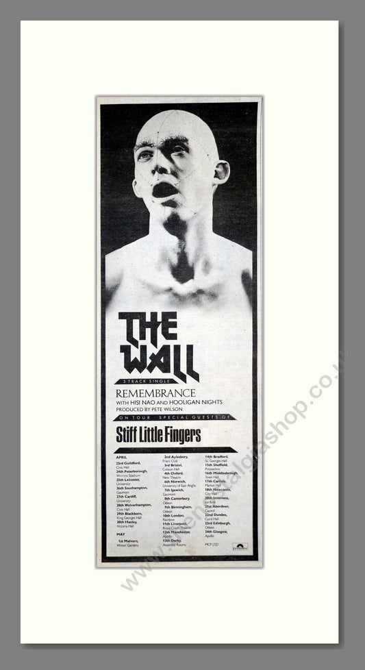 Wall (The) - Remembrance (UK Tour). Vintage Advert 1981 (ref AD201262)