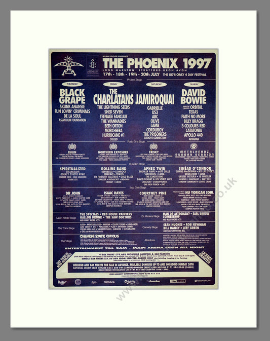 Phoenix Festival 1997 - Line Up. Vintage Advert 1997 (ref AD17248)