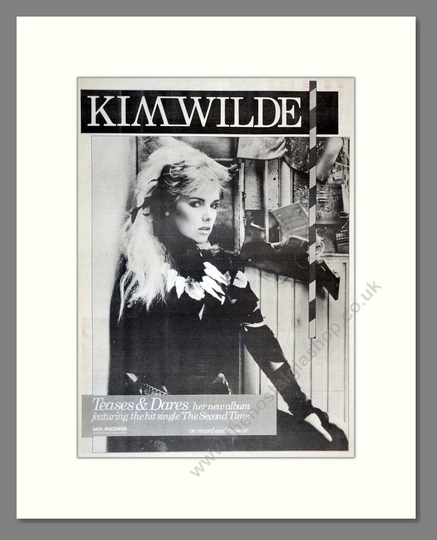 Kim Wilde - Teases And Dares. Vintage Advert 1984 (ref AD17262)