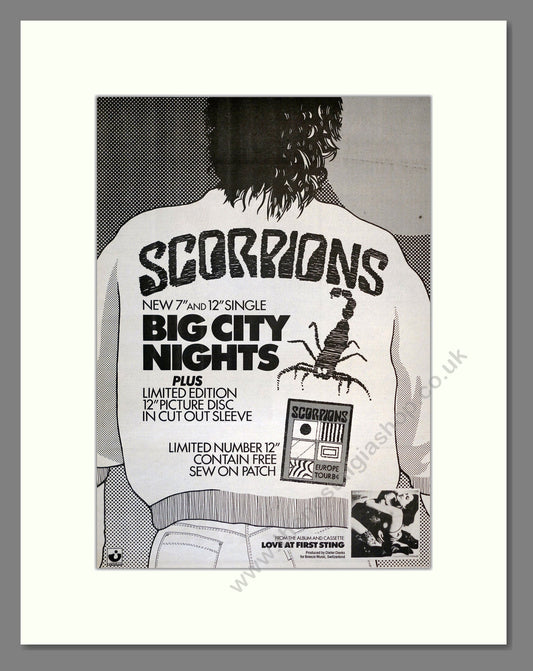 Scorpions (The) - Big City Nights. Vintage Advert 1984 (ref AD17275)