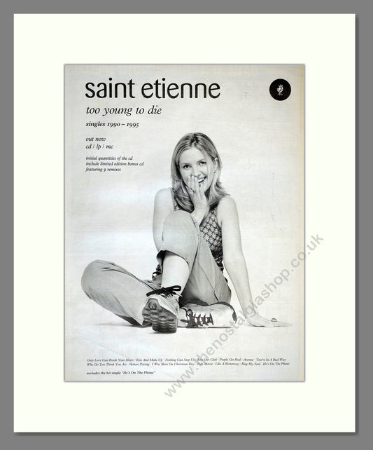 Saint Etienne - Too Young To Die. Vintage Advert 1995 (ref AD17280)