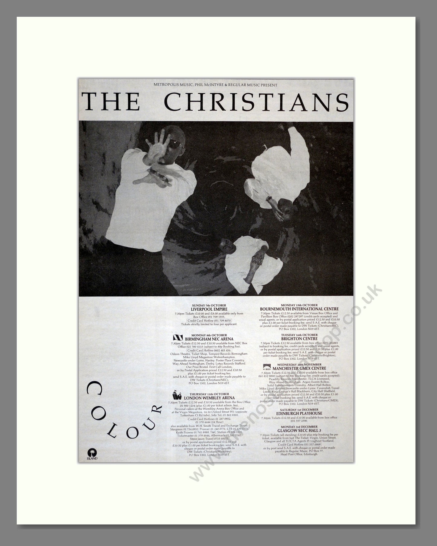 Christians (The) - Colour. Vintage Advert 1990 (ref AD17289)