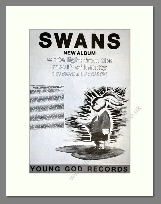 Swans - White Light From The Mouth Of Infinity. Vintage Advert 1991 (ref AD17320)