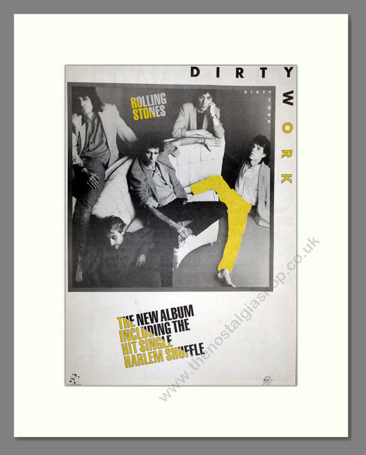 Rolling Stones (The) - Dirty Work. Vintage Advert 1986 (ref AD17325)